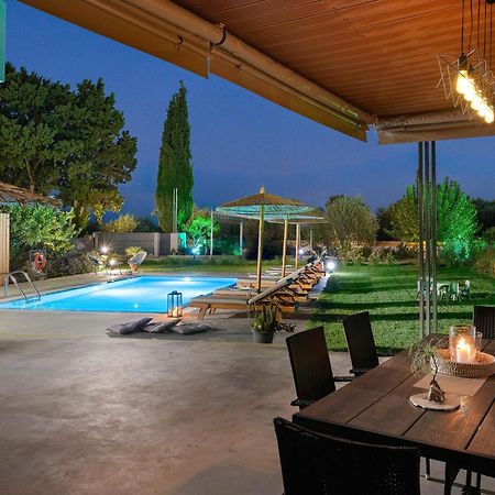Ethria Pool Villa With Heated Jacuzzi Afantou Exterior photo