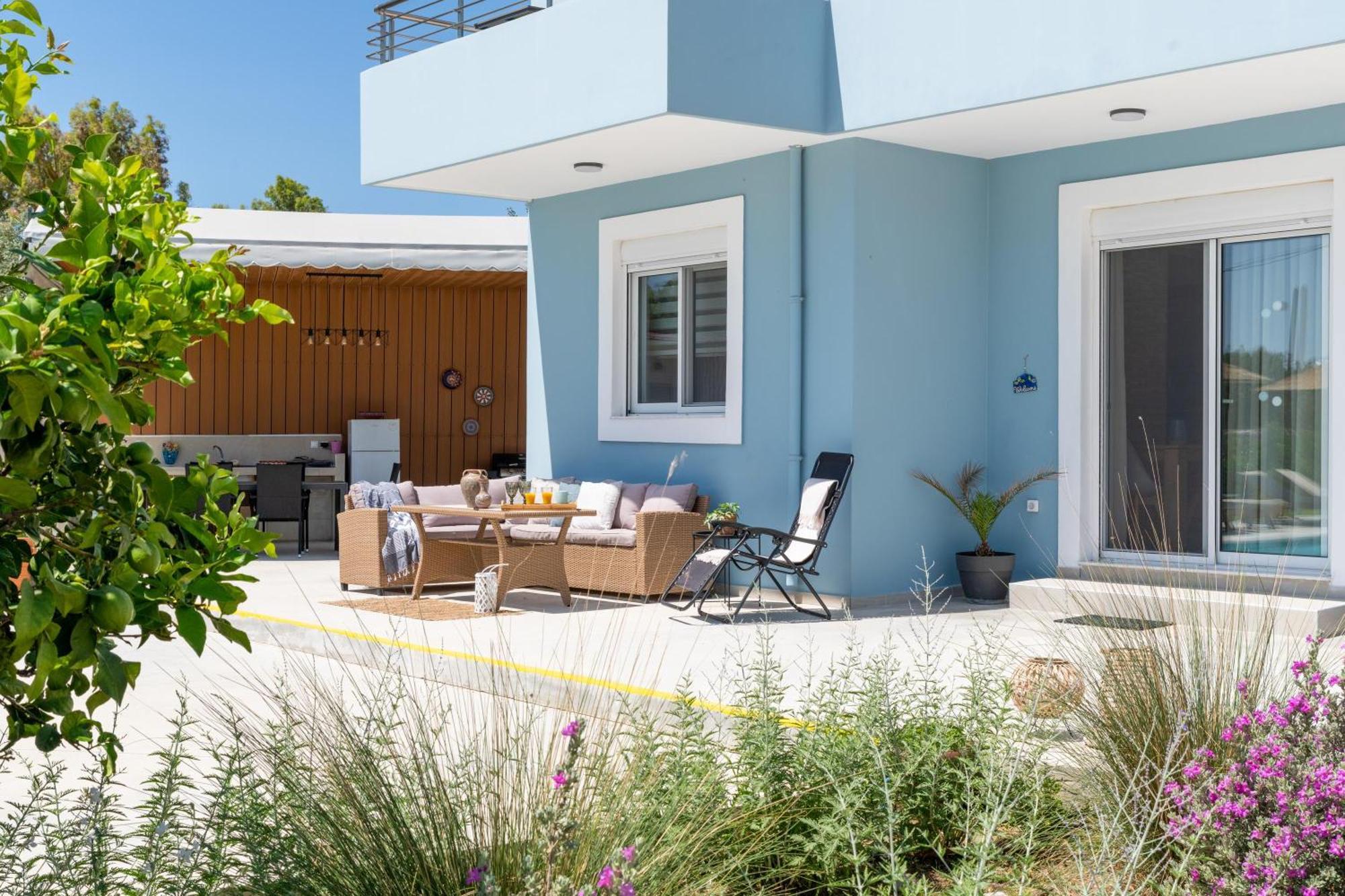 Ethria Pool Villa With Heated Jacuzzi Afantou Exterior photo