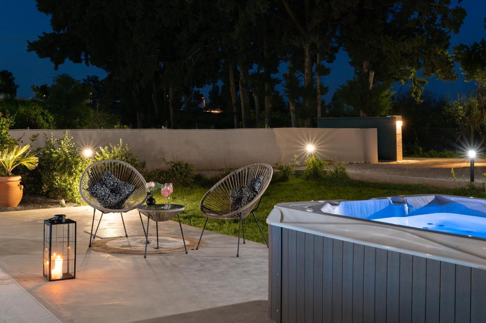 Ethria Pool Villa With Heated Jacuzzi Afantou Exterior photo